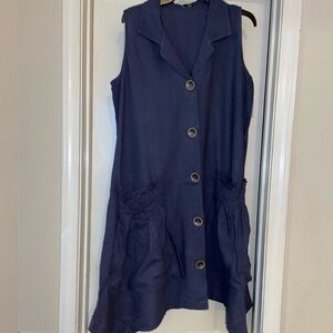 For Cynthia Navy Textured Fabric